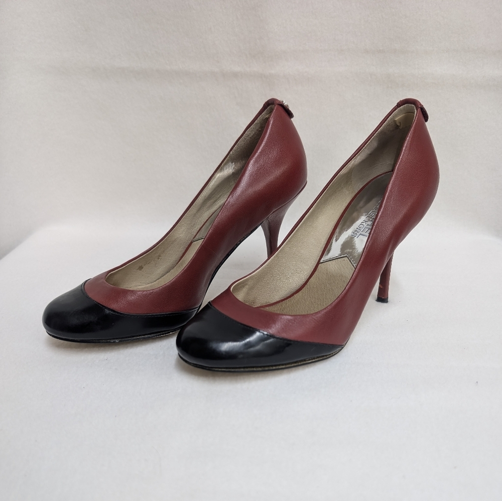 Elegant Michael Kors Black and Red Women's Heels